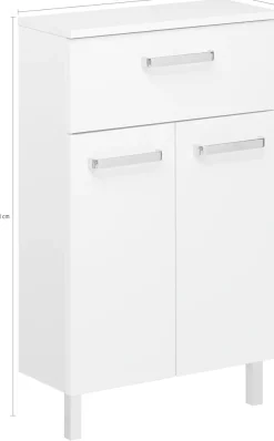 Saphir Unterschrank »Quickset Badschrank mit 2 Türen, 1 Schublade, 50 cm breit« Badezimmer-Unterschrank inkl. Türdämpfer, Griffe in Chrom Glanz