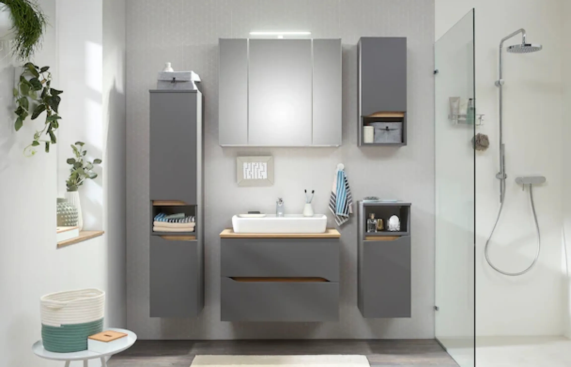 Saphir Unterschrank »Quickset Badschrank mit 1 Tür, 1 Einlegeboden, 30 cm breit« Badezimmer-Unterschrank inkl. Türdämpfer, grifflos