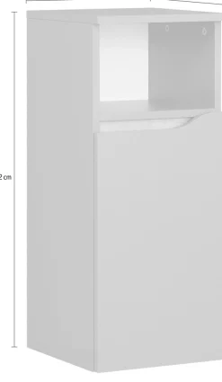 Saphir Unterschrank »Quickset Badschrank mit 1 Tür, 1 Einlegeboden, 30 cm breit« Badezimmer-Unterschrank inkl. Türdämpfer, grifflos