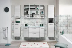 Saphir Unterschrank »Quickset Badschrank 30 cm breit, 1 Tür, 1 Schublade, 1 Einlegeboden« Badezimmer-Unterschrank inkl. Türdämpfer, 1 Tür, Griffe in Chrom Glanz