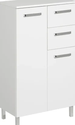 Saphir Unterschrank »Quickset Badschrank mit 2 Türen, 2 Schubladen, 60 cm breit« Badezimmer-Unterschrank inkl. Türdämpfer, Griffe in Chrom Glanz