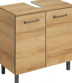 Saphir Waschbeckenunterschrank »Quickset 919 Unterbeckenschrank, Riviera Eiche quer Nachbildung« Waschbeckenschrank inkl. Türdämpfer, 60 cm breit, ohne Waschbecken