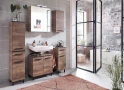 Saphir Waschbeckenunterschrank »Quickset 374 Unterbeckenschrank, Eiche Ribbeck quer Nachbildung« Waschbeckenschrank inkl. Türdämpfer, 60 cm breit, ohne Waschbecken
