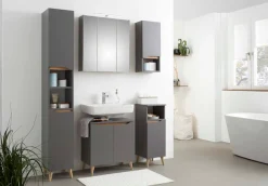 Saphir Waschbeckenunterschrank »Quickset Unterbeckenschrank, 60 cm breit, 2 Türen« Waschbeckenschrank mit Siphonausschnitt, ohne Waschbecken, grifflos