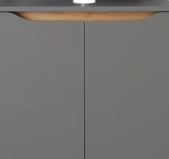 Saphir Waschbeckenunterschrank »Quickset Unterbeckenschrank, 60 cm breit, 2 Türen« Waschbeckenschrank mit Siphonausschnitt, ohne Waschbecken, grifflos