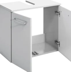 Saphir Waschbeckenunterschrank »Quickset Unterbeckenschrank, 60 cm breit, 2 Türen, ohne Waschbecken« Waschbeckenschrank inkl. Türdämpfer, Griffe in Chrom Glanz