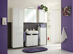 Saphir Waschbeckenunterschrank »Quickset Unterbeckenschrank, 60 cm breit, 2 Türen, ohne Waschbecken« Waschbeckenschrank inkl. Türdämpfer, Griffe in Chrom Glanz