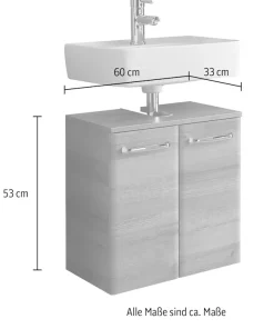Saphir Waschbeckenunterschrank »Quickset 318, mit zwei Türen, 60cm breit« 1 Stk. tlg.