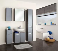 Saphir Waschbeckenunterschrank »Quickset 327 Unterbeckenschrank, 60cm breit, 2 Türen, ohne Waschbecken« Waschbeckenschrank inkl. Türdämpfer, Griffe in Chrom Glanz