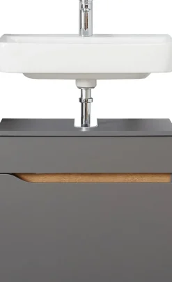 Saphir Waschbeckenunterschrank »Quickset Unterbeckenschrank, 60 cm breit, 1 Schublade« Waschbeckenschrank mit Siphonausschnitt, ohne Waschbecken, grifflos