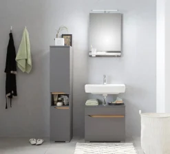 Saphir Waschbeckenunterschrank »Quickset Unterbeckenschrank, 60 cm breit, 1 Schublade« Waschbeckenschrank mit Siphonausschnitt, ohne Waschbecken, grifflos