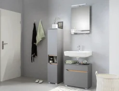 Saphir Waschbeckenunterschrank »Quickset Unterbeckenschrank, 60 cm breit, 1 Schublade« Waschbeckenschrank mit Siphonausschnitt, ohne Waschbecken, grifflos
