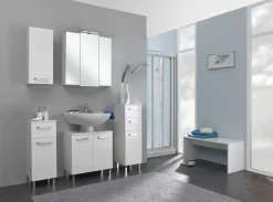 Saphir Waschbeckenunterschrank »Quickset Unterbeckenschrank mit 2 Türen, 60 cm breit, ohne Waschbecken« Waschbeckenschrank inkl. Türdämpfer, Griffe in Chrom Glanz