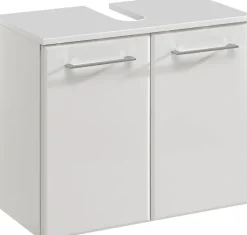 Saphir Waschbeckenunterschrank »Quickset 376 Unterbeckenschrank, Weiß Hochglanz, 2 Türen« Waschbeckenschrank inkl. Türdämpfer, 60 cm breit, ohne Waschbecken