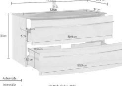 Saphir Waschtisch »3040« , Breite 92,4 cm