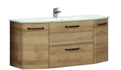 Saphir Waschtisch »Quicket 318, mit Glasbecken, 112cm breit« 2 Stk. tlg.