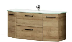 Saphir Waschtisch »Quicket 318, mit Glasbecken, 112cm breit« 2 Stk. tlg.