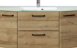 Saphir Waschtisch »Quicket 318, mit Glasbecken, 112cm breit« 2 Stk. tlg.