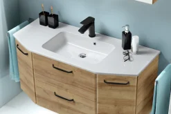 Saphir Waschtisch »Quicket 318, mit Mineralmarmorbecken, 112cm breit« 2 Stk. tlg.