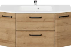 Saphir Waschtisch »Quicket 318, mit Mineralmarmorbecken, 112cm breit« 2 Stk. tlg.