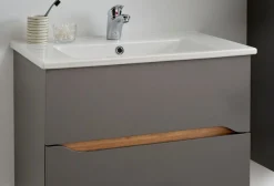 Saphir Waschtisch »Quickset Keramikwaschtisch mit Unterschrank, 75 cm breit« Waschplatz, Unterschrank mit Waschbecken, 2 Schubladen, grifflos