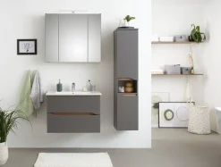 Saphir Waschtisch »Quickset Keramikwaschtisch mit Unterschrank, 75 cm breit« Waschplatz, Unterschrank mit Waschbecken, 2 Schubladen, grifflos