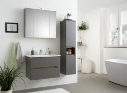Saphir Waschtisch »Quickset Keramikwaschtisch mit Unterschrank, 75 cm breit« Waschplatz, Unterschrank mit Waschbecken, 2 Schubladen, grifflos