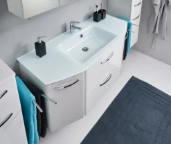 Saphir Waschtisch »Quickset 326, mit Glasbecken, 112cm breit« 2 Stk. tlg.