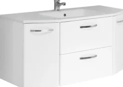 Saphir Waschtisch »Quickset 326, mit Mineralmarmorbecken, 112cm breit« 2 Stk. tlg.