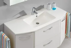 Saphir Waschtisch »Quickset 326, mit Mineralmarmorbecken, 112cm breit« 2 Stk. tlg.