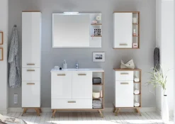 Saphir Waschtisch »Quickset Mineralmarmor-Waschtisch mit Unterschrank, 101 cm breit« Wachplatz, inkl. Türdämpfer, 2 Türen, 1 Schublade, seitliches Fach