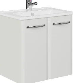 Saphir Waschtisch »Quickset 326, mit Keramikbecken, 55cm breit« 2 Stk. tlg.