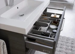 Saphir Waschtisch »Serie Balto Mineralmarmor-Waschtisch mit Unterschrank, 92 cm breit« 2 Stk. tlg. Waschplatz mit 2 Schubladen, Badschrank in verschiedenen Ausführungen