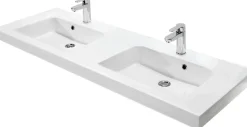 Saphir Waschtisch »Serie Balto Mineralmarmor-Waschtisch mit Unterschrank, 147,8 cm breit« 2 Stk. tlg. Doppel-Waschplatz mit 4 Schubladen, in verschiedene Ausführungen