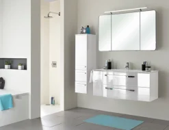 Saphir Waschtisch »Serie 4005 Glas-Waschtisch mit Unterschrank, 117 cm breit« Waschplatz mit 2 Schubladen, Badmöbel-Set mit Waschtisch