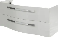 Saphir Waschtisch »Serie 4005 Glas-Waschtisch mit Unterschrank, 117 cm breit« Waschplatz mit 2 Schubladen, Badmöbel-Set mit Waschtisch