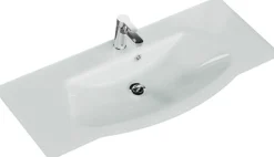 Saphir Waschtisch »Serie 4005 Glas-Waschtisch mit Unterschrank, 117 cm breit« Waschplatz mit 2 Schubladen, Badmöbel-Set mit Waschtisch