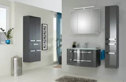 Saphir Waschtisch »Serie 4005 Glas-Waschtisch mit Unterschrank, 92 cm breit« Waschplatz mit 2 Schubladen, Badmöbel-Set mit Waschtisch