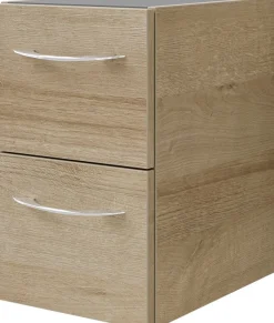 Saphir Waschtisch »Serie 4035 Keramik-Aufsatzbecken mit Unterschrank, 118 cm breit« Waschplatz, 4 Schubladen, 1 Tür, inkl. Türdämpfer, Griff Chrom Glanz