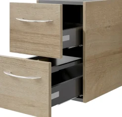 Saphir Waschtisch »Serie 4035 Keramik-Aufsatzbecken mit Unterschrank, 118 cm breit« Waschplatz, 4 Schubladen, 1 Tür, inkl. Türdämpfer, Griff Chrom Glanz