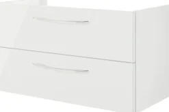 Saphir Waschtisch »Serie 4035 Keramik-Aufsatzbecken mit Unterschrank, 118 cm breit« Waschplatz mit 2 Schubladen, Riviera Eiche quer Nachbildung