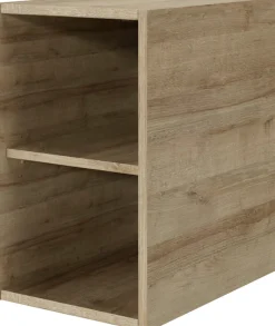 Saphir Waschtisch »Serie 4035 Keramik-Aufsatzbecken mit Unterschrank, 118 cm breit« Waschplatz mit 2 Schubladen, Riviera Eiche quer Nachbildung