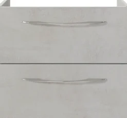 Saphir Waschtisch »Serie 4035 Keramik-Aufsatzbecken mit Unterschrank, 88 cm breit« Waschplatz, 2 Schubladen, 1 Tür, inkl. Türdämpfer, Griff Chrom Glanz