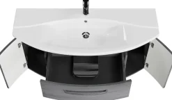 Saphir Waschtisch »Serie 4010 Keramik-Waschtisch mit Unterschrank, 120,5 cm breit« Waschplatz mit 2 Türen, 2 Schubladen, Badmöbel-Set mit Waschtisch