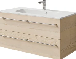 Saphir Waschtisch »Serie 6025 Mineralmarmor-Waschtisch mit Unterschrank, 97 cm breit« 2 Stk. tlg. Waschplatz mit 2 Schubladen, hängend, verschiedene Ausführungen