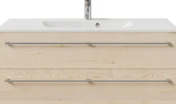 Saphir Waschtisch »Serie 6025 Mineralmarmor-Waschtisch mit Unterschrank, 117 cm breit« 2 Stk. tlg. Waschplatz mit 2 Schubladen, hängend, verschiedene Ausführungen