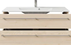 Saphir Waschtisch »Serie 6025 Mineralmarmor-Waschtisch mit Unterschrank, 117 cm breit« 2 Stk. tlg. Waschplatz mit 2 Schubladen, hängend, verschiedene Ausführungen
