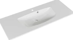 Saphir Waschtisch »Serie 6025 Mineralmarmor-Waschtisch mit Unterschrank, 117 cm breit« 2 Stk. tlg. Waschplatz mit 2 Schubladen, hängend, verschiedene Ausführungen
