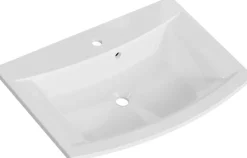 Saphir Waschtisch »Serie 7045 Mineralmarmor-Waschtisch und Unterschrank, 71,5 cm breit« Waschplatz mit 2 Schubladen, Badmöbel Set mit Waschtisch