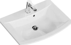 Saphir Waschtisch »Serie 7045 Mineralmarmor-Waschtisch und Unterschrank, 71,5 cm breit« Waschplatz mit 2 Schubladen, Badmöbel Set mit Waschtisch